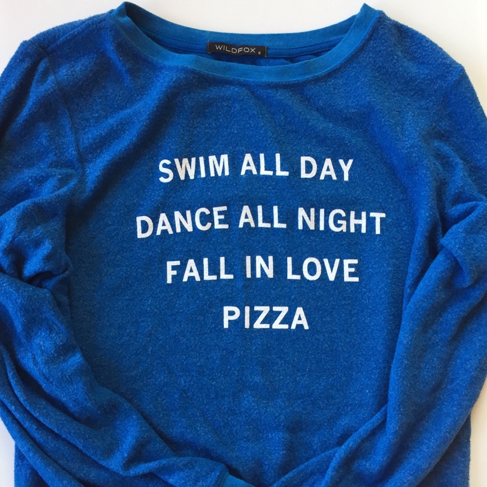 Wildfox “Pizza Party” Baggy Pullover